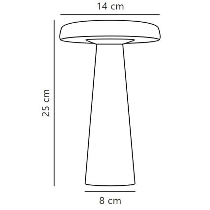 DFTP by Nordlux - Dimmbare LED-Outdoor-Tischleuchte ARCELLO LED/2,8W/3,7V IP54