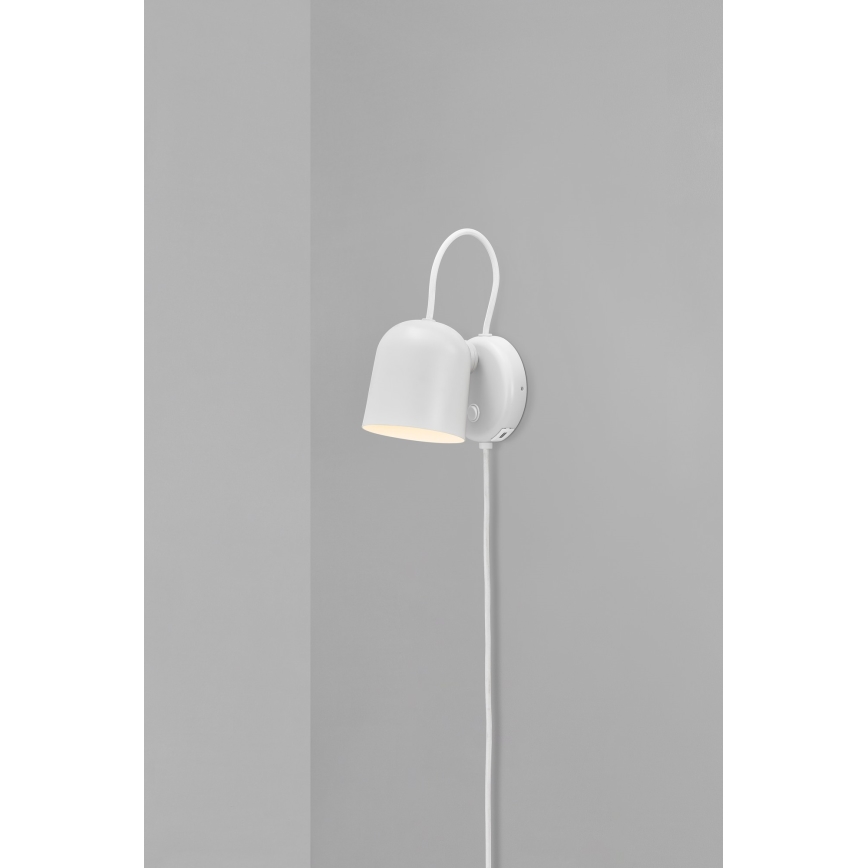 DFTP by Nordlux - Faretto da parete con USB port ANGLE 1xGU10/25W/230V bianco