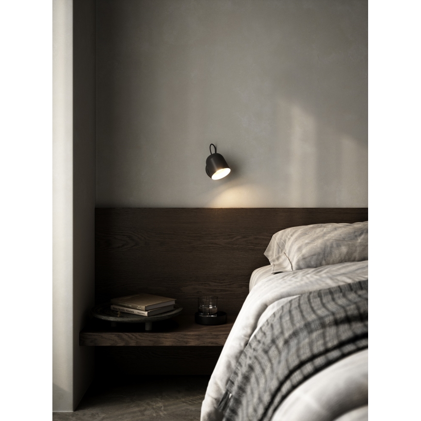 DFTP by Nordlux - Faretto da parete con USB port ANGLE 1xGU10/25W/230V nero