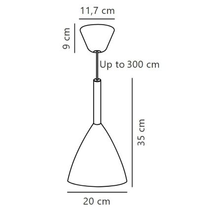 DFTP by Nordlux - Hängeleuchte an Schnur PURE 1xE27/40W/230V d 20 cm weiß/Esche