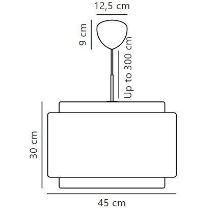 DFTP by Nordlux - Hängeleuchte an Schnur TAKAI 1xE27/25W/230V