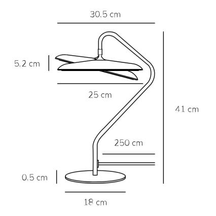 DFTP by Nordlux - Lampada da tavolo a LED ARTIST LED/15W/230V nera