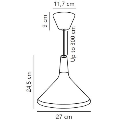 DFTP by Nordlux - Lampadario a sospensione con filo NORI 1xE27/40W/230V