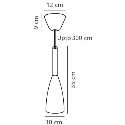 DFTP by Nordlux - Lampadario a sospensione con filo PURE 1xE27/40W/230V diametro 10 cm nero/noce