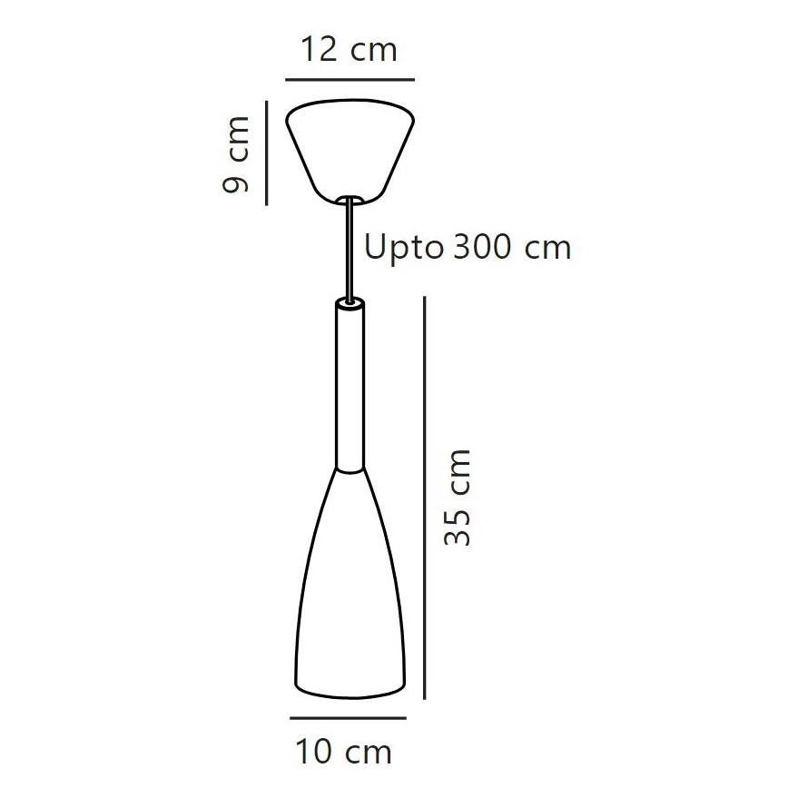 DFTP by Nordlux - Lampadario a sospensione con filo PURE 1xE27/40W/230V diametro 10 cm nero/noce