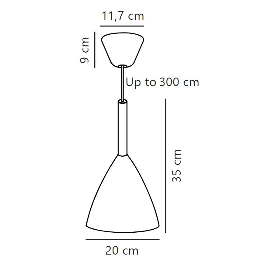 DFTP by Nordlux - Lampadario a sospensione con filo PURE 1xE27/40W/230V diametro 20 cm bianco/cenere