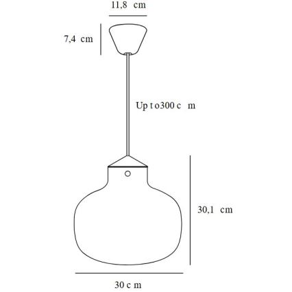 DFTP by Nordlux - Lampadario a sospensione con filo RAITO 1xE27/25W/230V