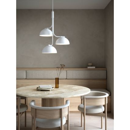 DFTP by Nordlux - Lampadario a sospensione con filo TULLIO 3xE14/25W/230V bianco