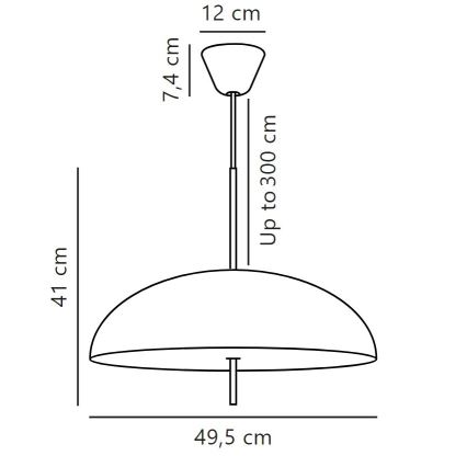 DFTP by Nordlux - Lampadario a sospensione con filo VERSALE 2xE27/15W/230V bianco