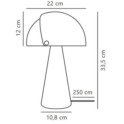 DFTP by Nordlux - Lampe de table avec abat-jour ajustable ALIGN 1xE27/25W/230V blanc