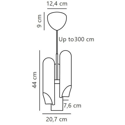 DFTP by Nordlux - Suspension filaire ROCHELLE 3xGU10/15W/230V