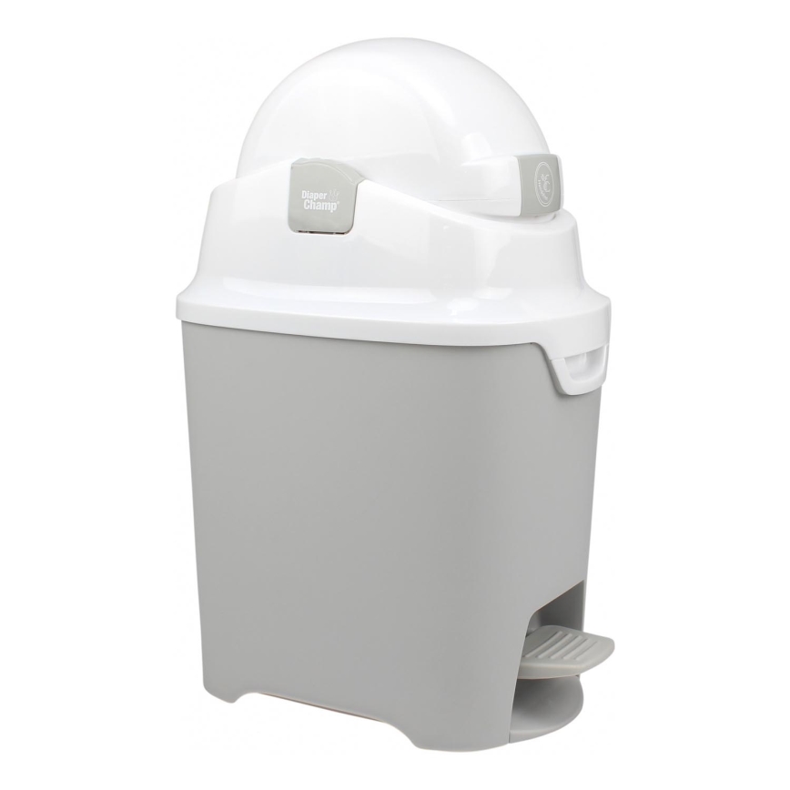 DiaperChamp - Cestino per pannolini ONE HANDSFREE grigio