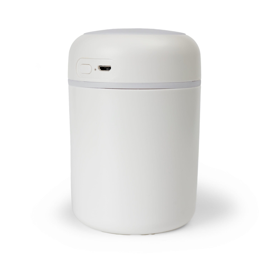 Diffuseur de parfum d'ambiance et humidificateur d'air à ultrasons RGB LED/2W 300ml blanc