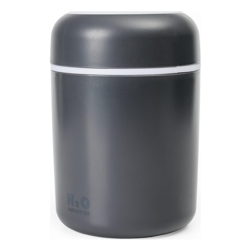 Diffuseur de parfum d'ambiance et humidificateur d'air à ultrasons RGB LED/2W 300ml noir