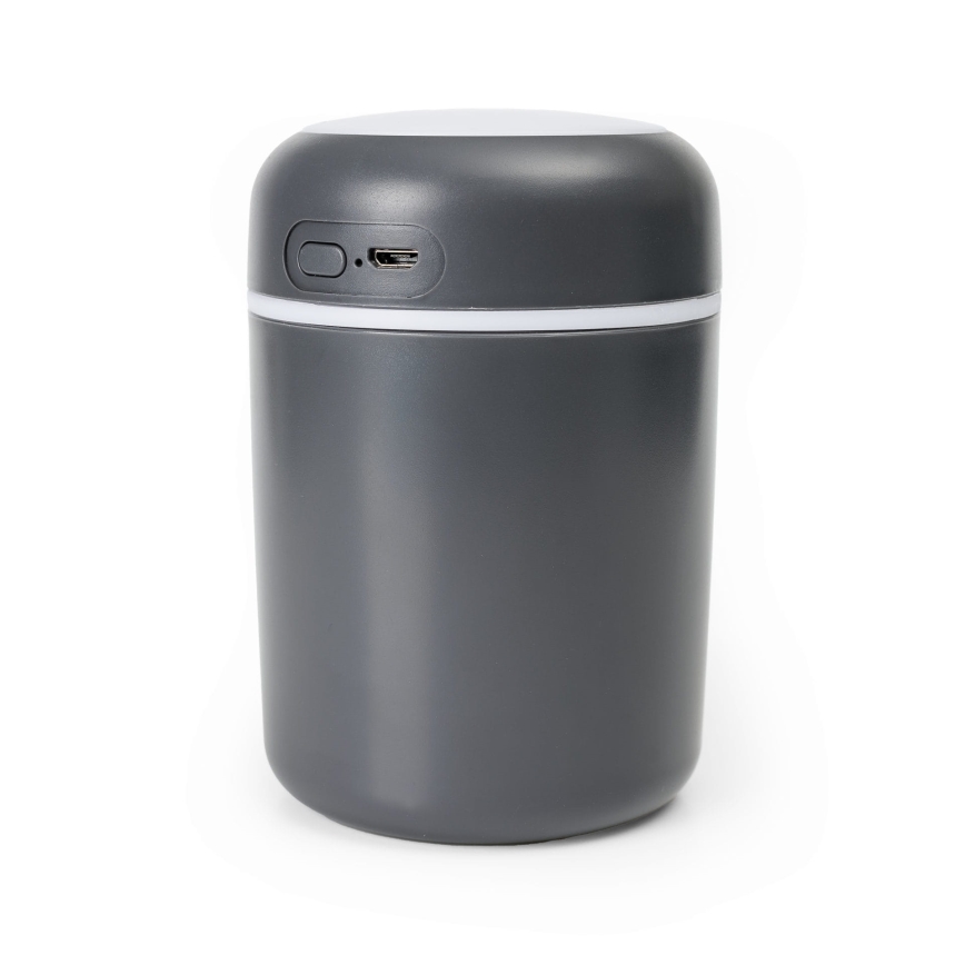 Diffuseur de parfum d'ambiance et humidificateur d'air à ultrasons RGB LED/2W 300ml noir