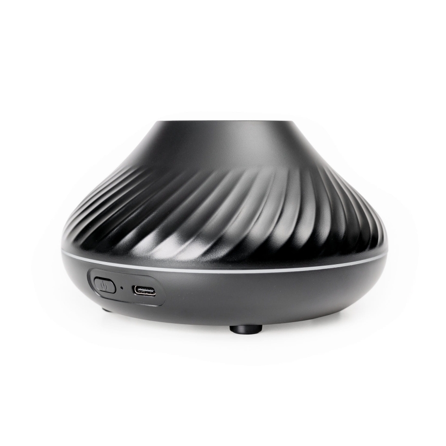 Diffusore di aromi LED RGB con finta fiamma LED/6,5W/5V 130ml nero