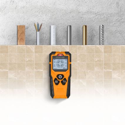 Digitaler Multifunktionsdetektor 9 V (1×6LR61), IP54, orange