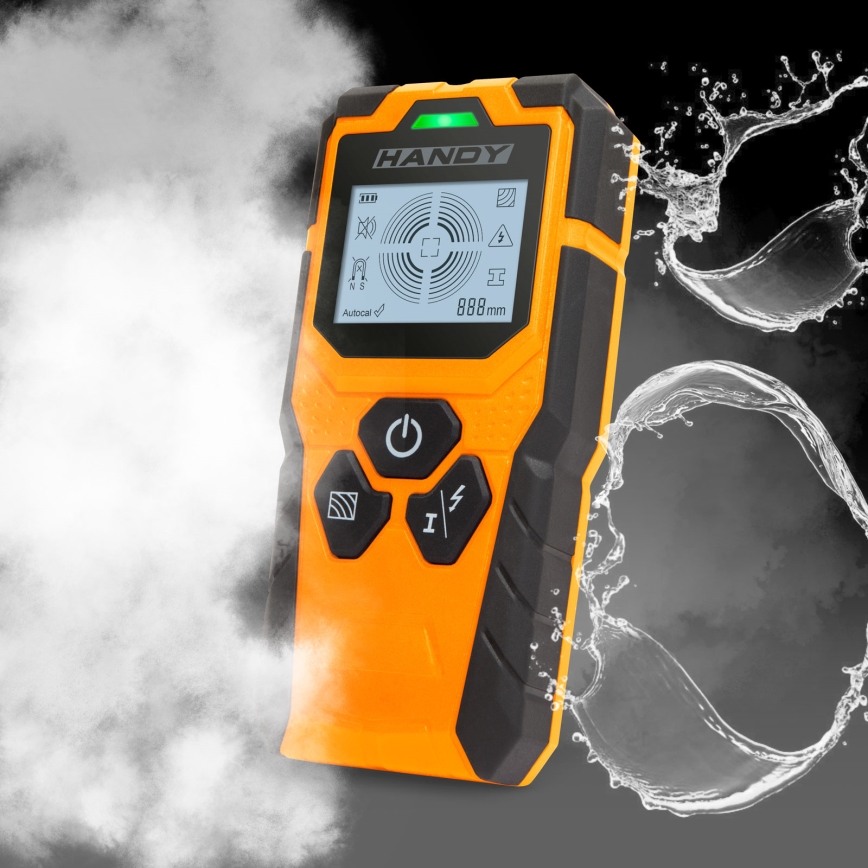 Digitaler Multifunktionsdetektor 9 V (1×6LR61), IP54, orange