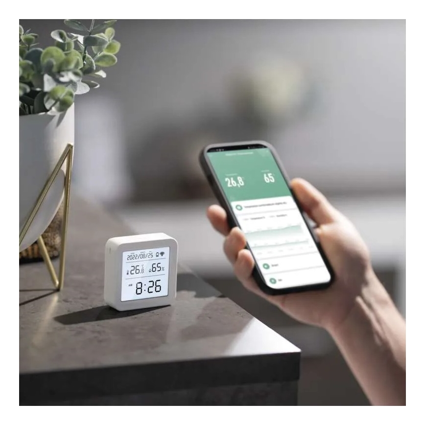 Digitales Smart-Thermometer GoSmart 3xAAA Tuya weiß