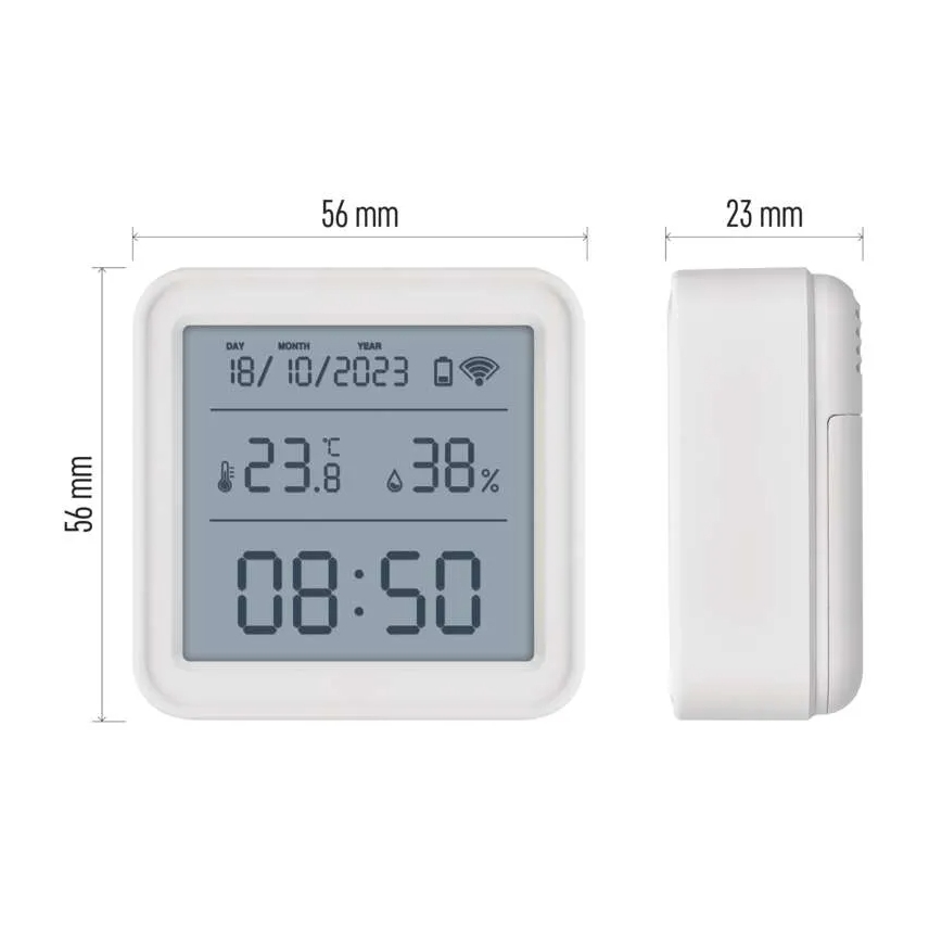 Digitales Smart-Thermometer GoSmart 3xAAA Tuya weiß
