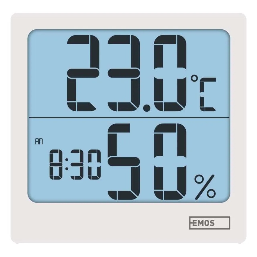 Digitales Thermometer mit Hygrometer 1xAA weiß