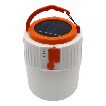 Dimm- und aufladbare LED-Solarleuchte mit Powerbank-Funktion K1 LED/3W/3,7V 7000K IPX4 3200 mAh weiß