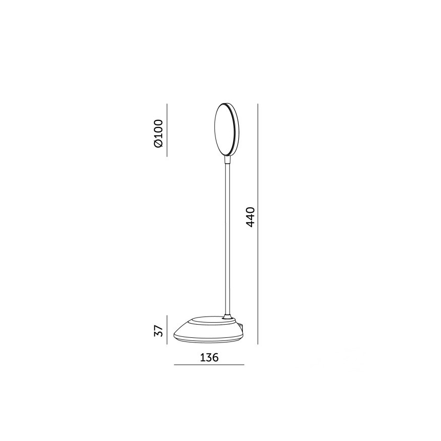 LED Dimm- und aufladbare Tischleuchte VISUA LED/5W/5V 3000-5000K 1200 mAh rosa