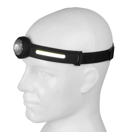 Dimmbare wiederaufladbare LED-Stirnlampe mit rotem Licht LED/5V IPX4 550 lm 600 mAh