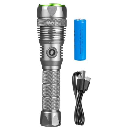 Dimmbare, wiederaufladbare LED-Taschenlampe mit Powerbank-Funktion LED/30W/5V IPX7 3000 lm 4000 mAh