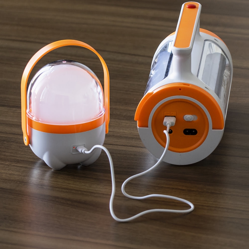 Dimmbare, aufladbare LED-Taschenlampe 2-in-1 mit Powerbank-Funktion LED/5W/230V 3500 mAh