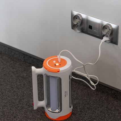 Dimmbare, aufladbare LED-Taschenlampe 2-in-1 mit Powerbank-Funktion LED/5W/230V 3500 mAh