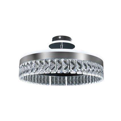 Dimmbarer LED-Kristall-Aufbaukronleuchter LED/75W/230V 3000-6500K matt Chrom + Fernbedienung