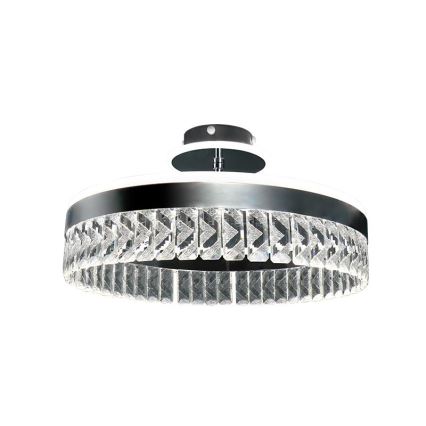 Dimmbarer LED-Kristall-Aufbaukronleuchter LED/75W/230V 3000-6500K matt Chrom + Fernbedienung