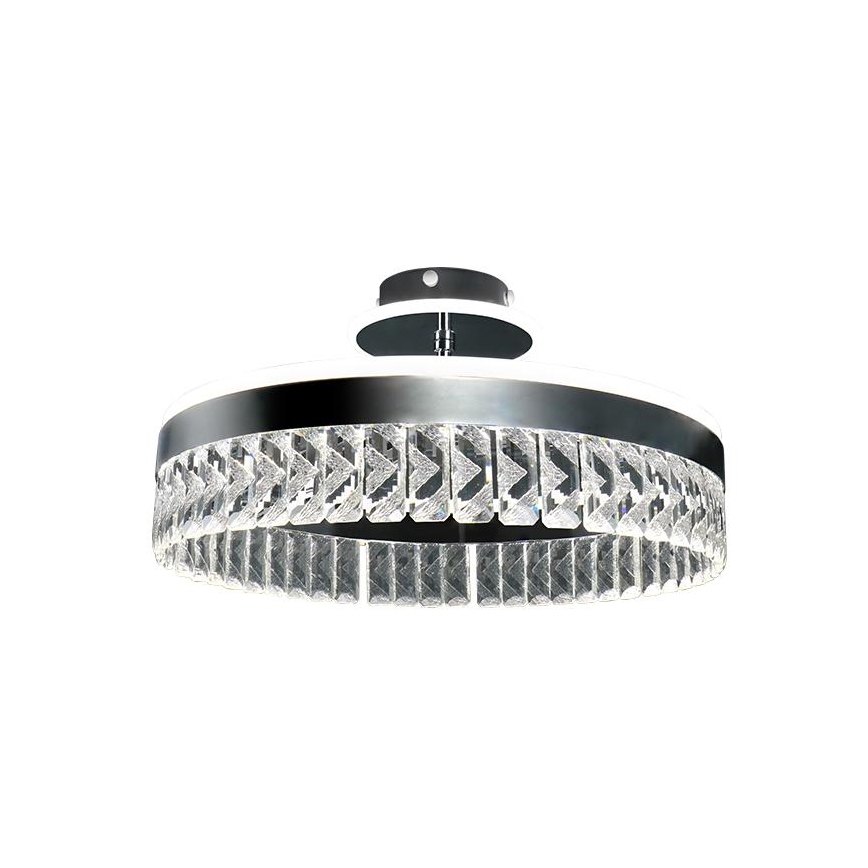 Dimmbarer LED-Kristall-Aufbaukronleuchter LED/75W/230V 3000-6500K matt Chrom + Fernbedienung
