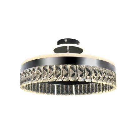 Dimmbarer LED-Kristall-Aufbaukronleuchter LED/75W/230V 3000-6500K matt Chrom + Fernbedienung
