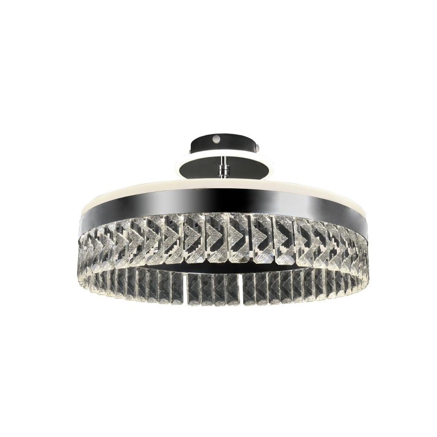 Dimmbarer LED-Kristall-Aufbaukronleuchter LED/75W/230V 3000-6500K matt Chrom + Fernbedienung