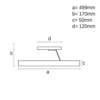 Dimmbare LED-Aufbauleuchte LED/72W/230V 3000-6500K golden + Fernbedienung