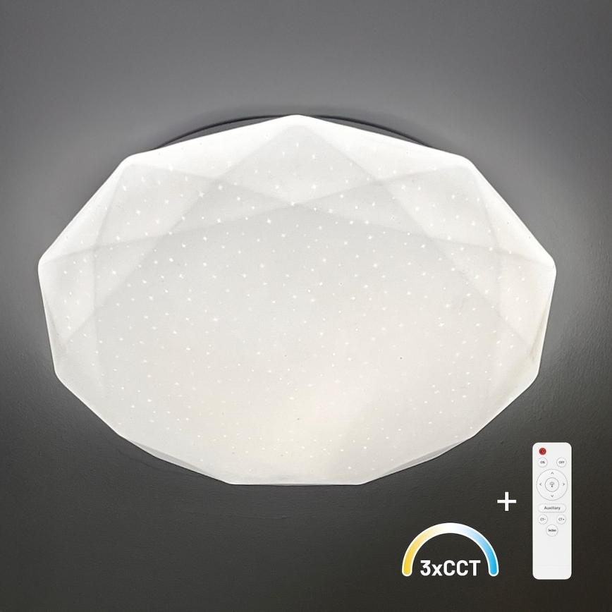 LED-dimmbare Deckenleuchte HEX LED/72W/230V 3000–6000K Ø 50 cm weiß + Fernbedienung