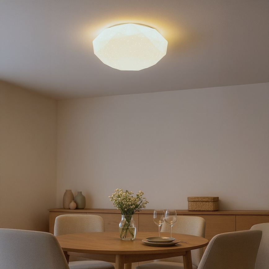 LED-dimmbare Deckenleuchte HEX LED/72W/230V 3000–6000K Ø 50 cm weiß + Fernbedienung