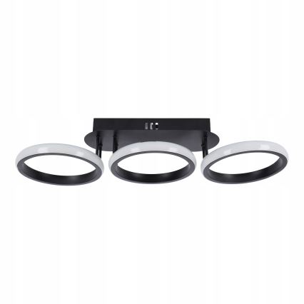 Dimmbare LED-Deckenleuchte LED/30W/230V 3000–6500K schwarz Wi‑Fi Tuya + Fernbedienung
