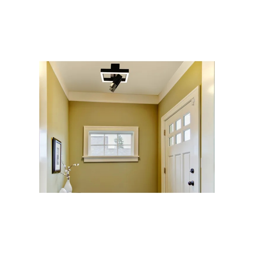 Dimmbare LED-Deckenleuchte LED/50W/230V 3000-6500K schwarz + Fernbedienung