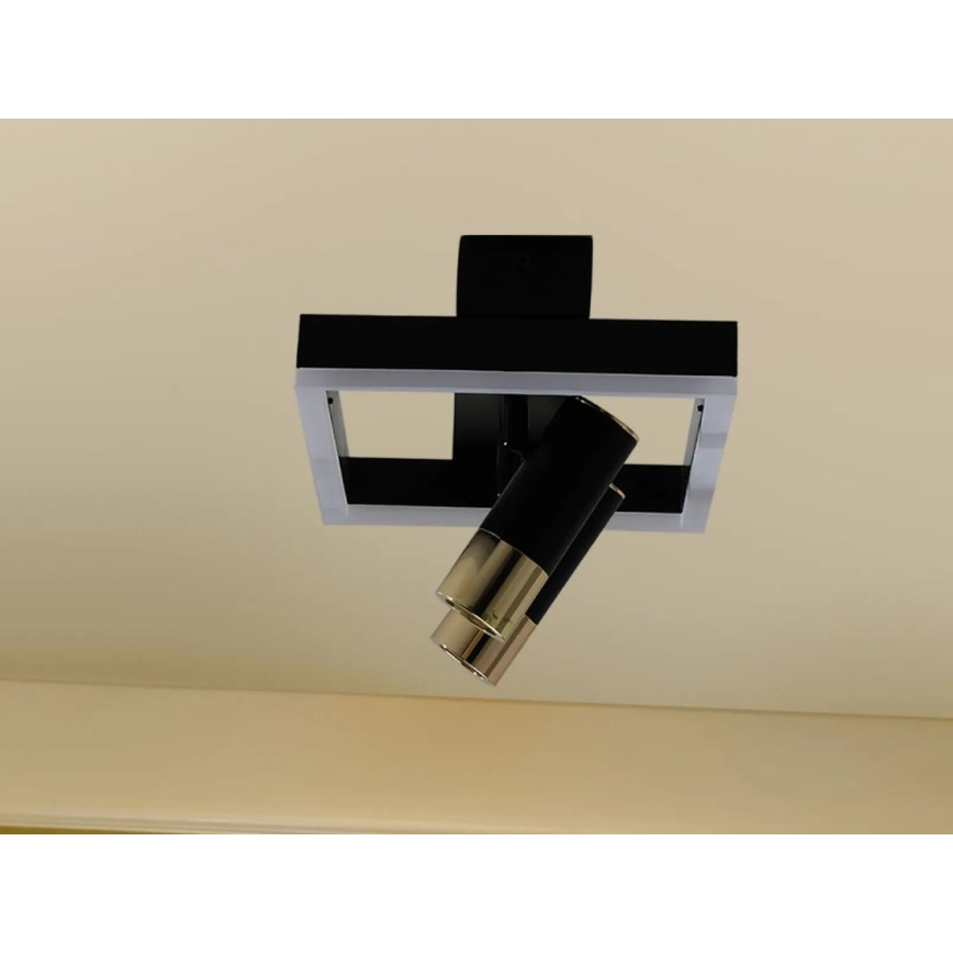 Dimmbare LED-Deckenleuchte LED/50W/230V 3000-6500K schwarz + Fernbedienung