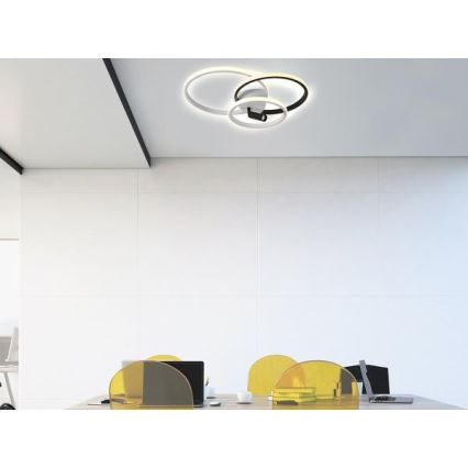 Dimmbare LED-Deckenleuchte LED/70W/230V 3000-6500K weiß/schwarz + Fernbedienung