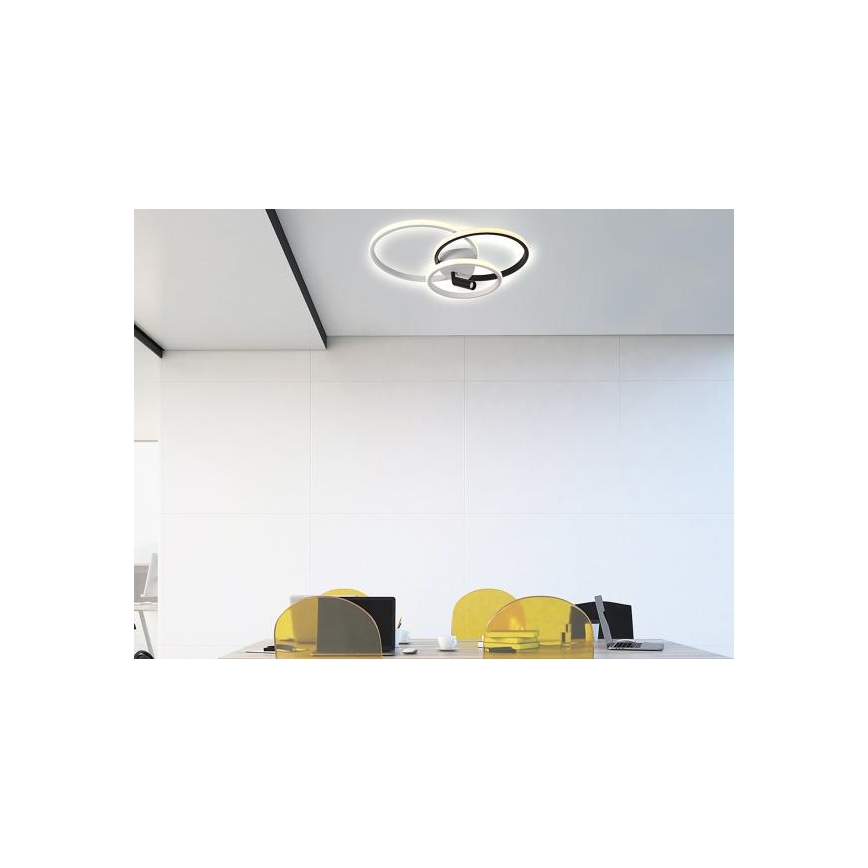Dimmbare LED-Deckenleuchte LED/70W/230V 3000-6500K weiß/schwarz + Fernbedienung