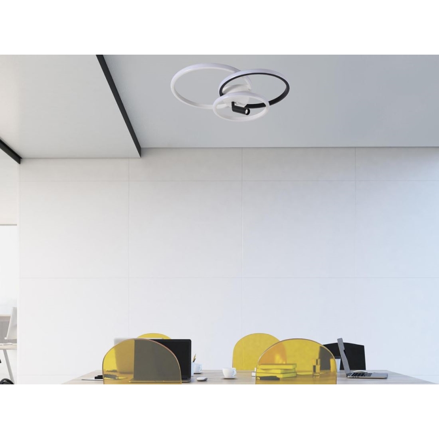 Dimmbare LED-Deckenleuchte LED/70W/230V 3000-6500K weiß/schwarz + Fernbedienung