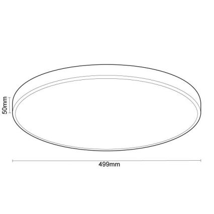 Dimmbare LED-Deckenleuchte mit Sprachsteuerung OPAL LED/48W/230V 2700-6500K weiß + Fernbedienung