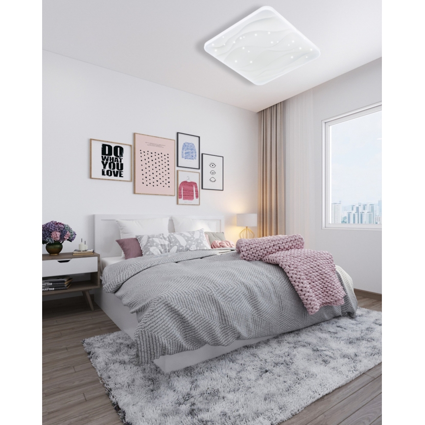 Dimmbare LED-Deckenleuchte NERIS LED/36W/230V 2700-6500K 43x43 cm + Fernbedienung