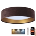 Dimmbare LED-Deckenleuchte SMART GALAXY LED/36W/230V d 55 cm 2700-6500K Wi-Fi Tuya braun/golden + Fernbedienung