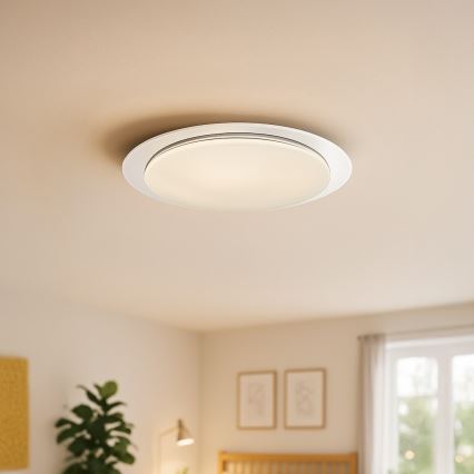 LED dimmbare Deckenleuchte SONIC LED/24W/230V 3000-6000K Ø 40 cm weiß + Fernbedienung