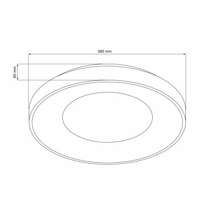 Dimmbare LED-Deckenleuchte für Badezimmer WITOLD LED/48W/230V d 38,5 cm 3000-6000K IP44 +Dálkové Steuerung